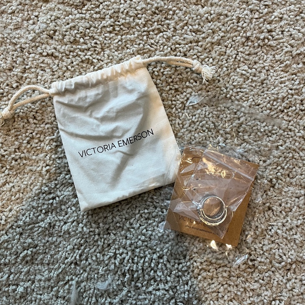 Victoria Emerson Silver Ring with Pouch